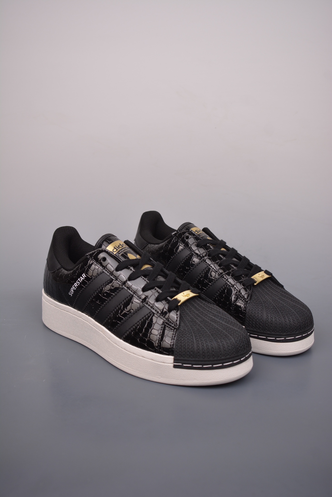 Adidas Originals Superstar XLG Snake Pattern Black Beige White IE5195