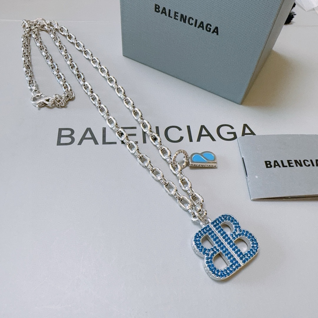 Balenciaga BB Diamond Chain Necklace