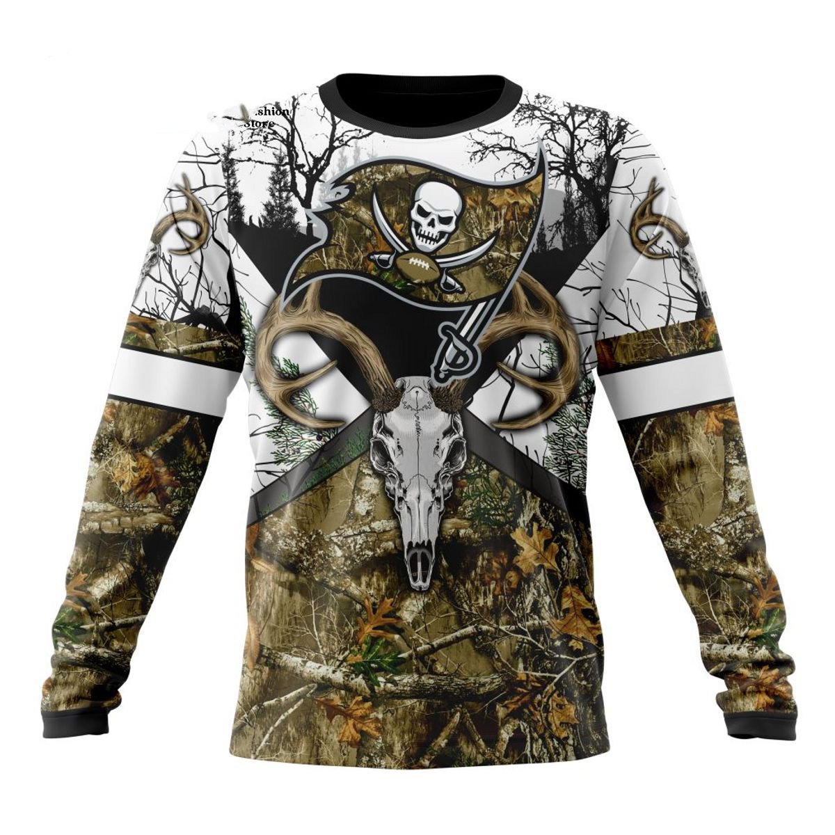 TAMPA BAY BUCCANEERS DEER SKULL AND FOREST 3D HOODIE