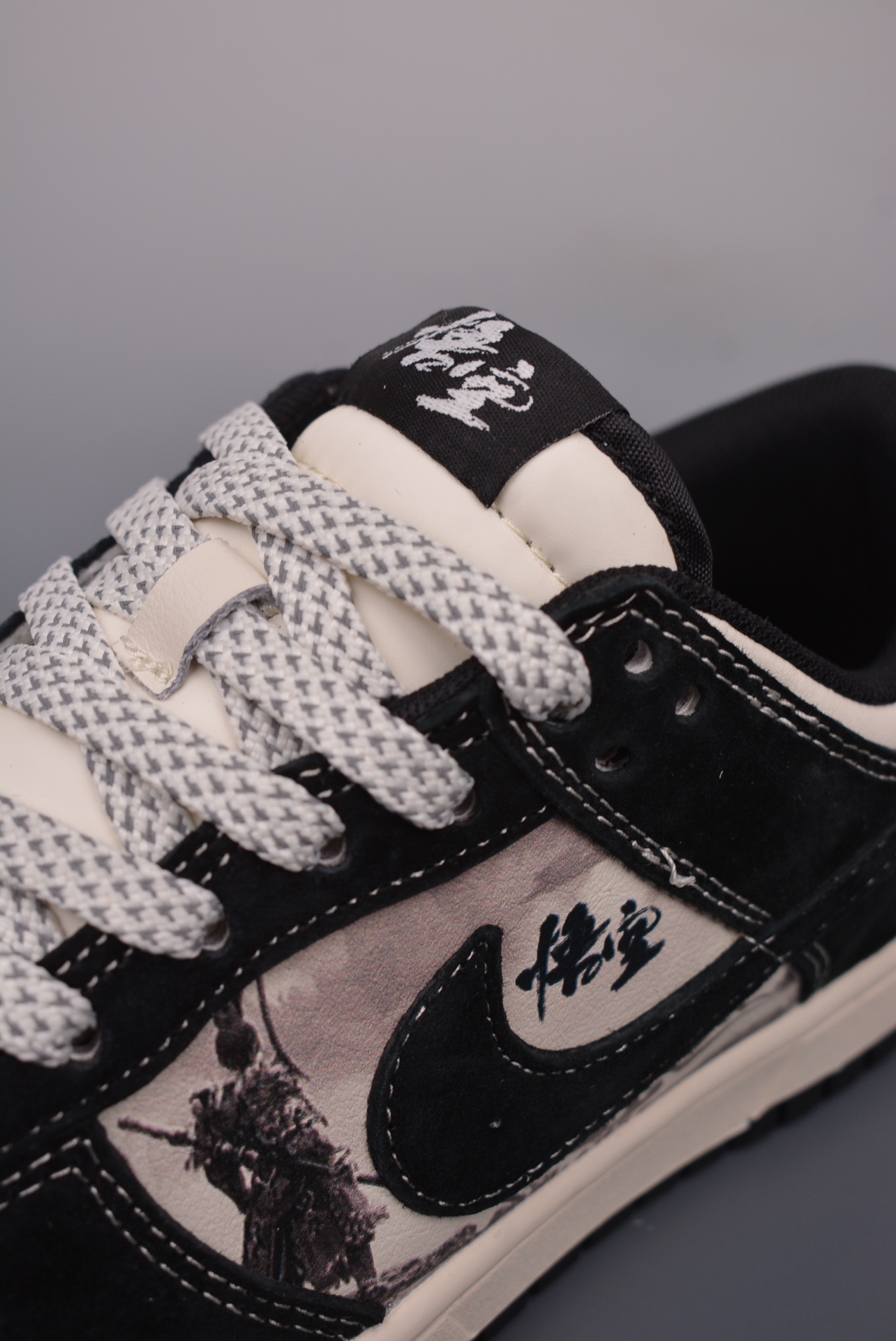 Stussy x Nike SB Dunk Low Black Myth Wu kong black and white embroidery