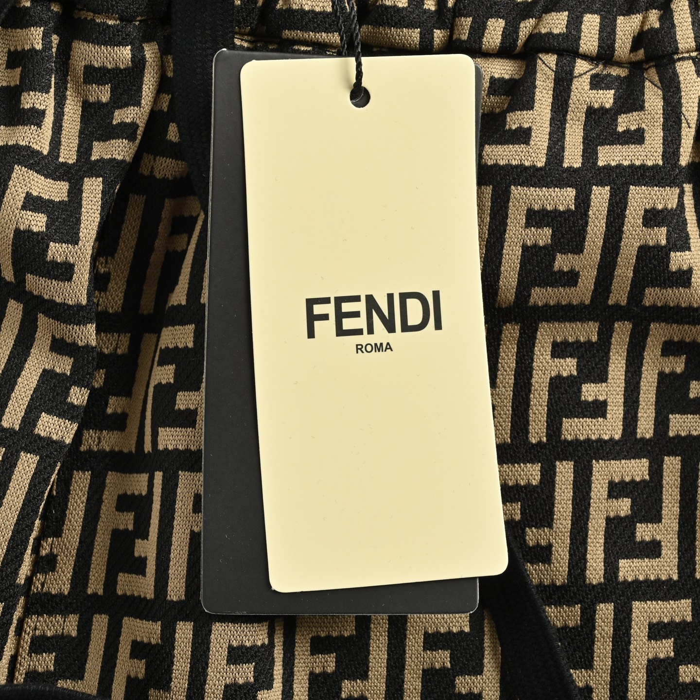 Fendi 25ss gold double F logo embroidered side mesh shorts