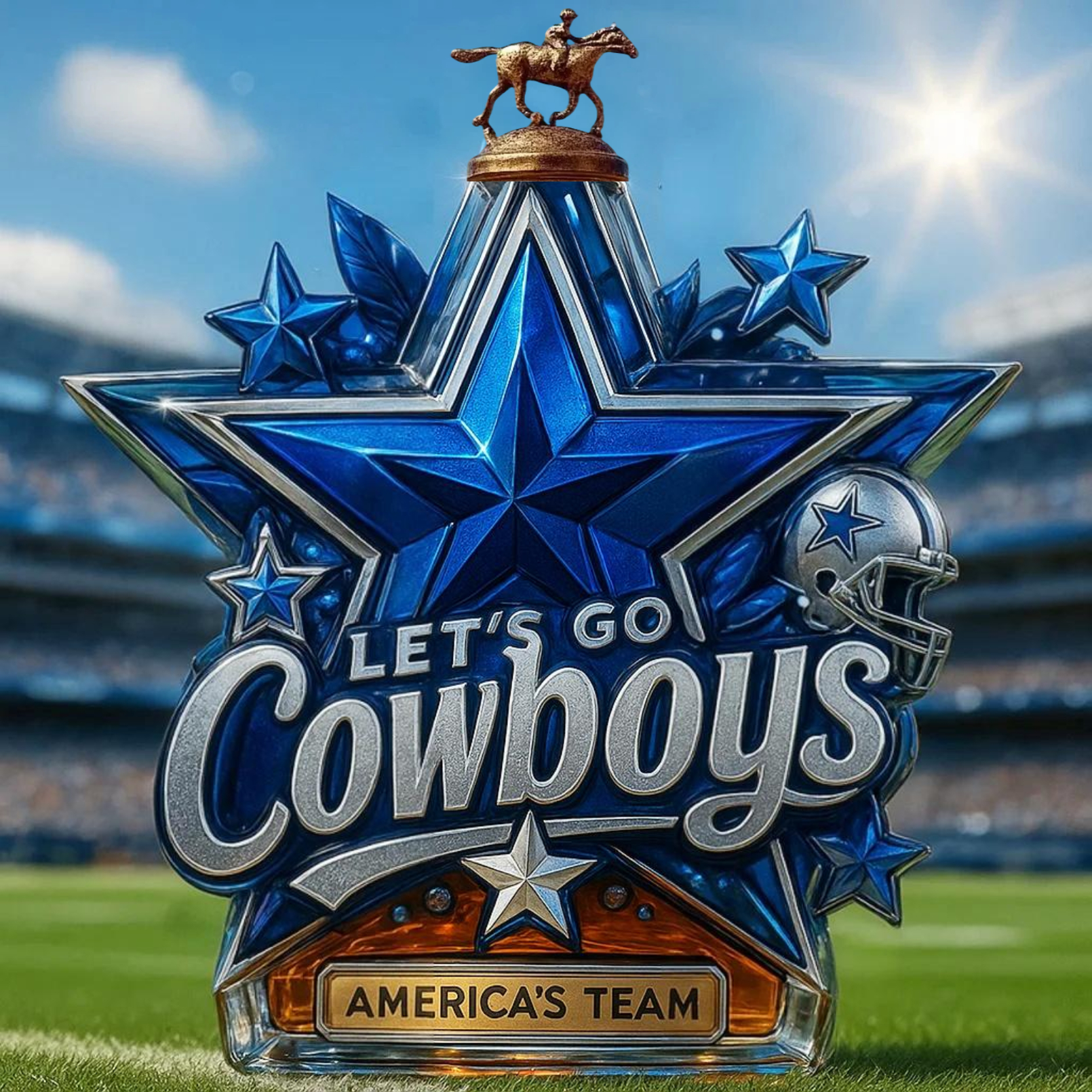 Dallas Cowboys Commemorative Whiskey Bottle
