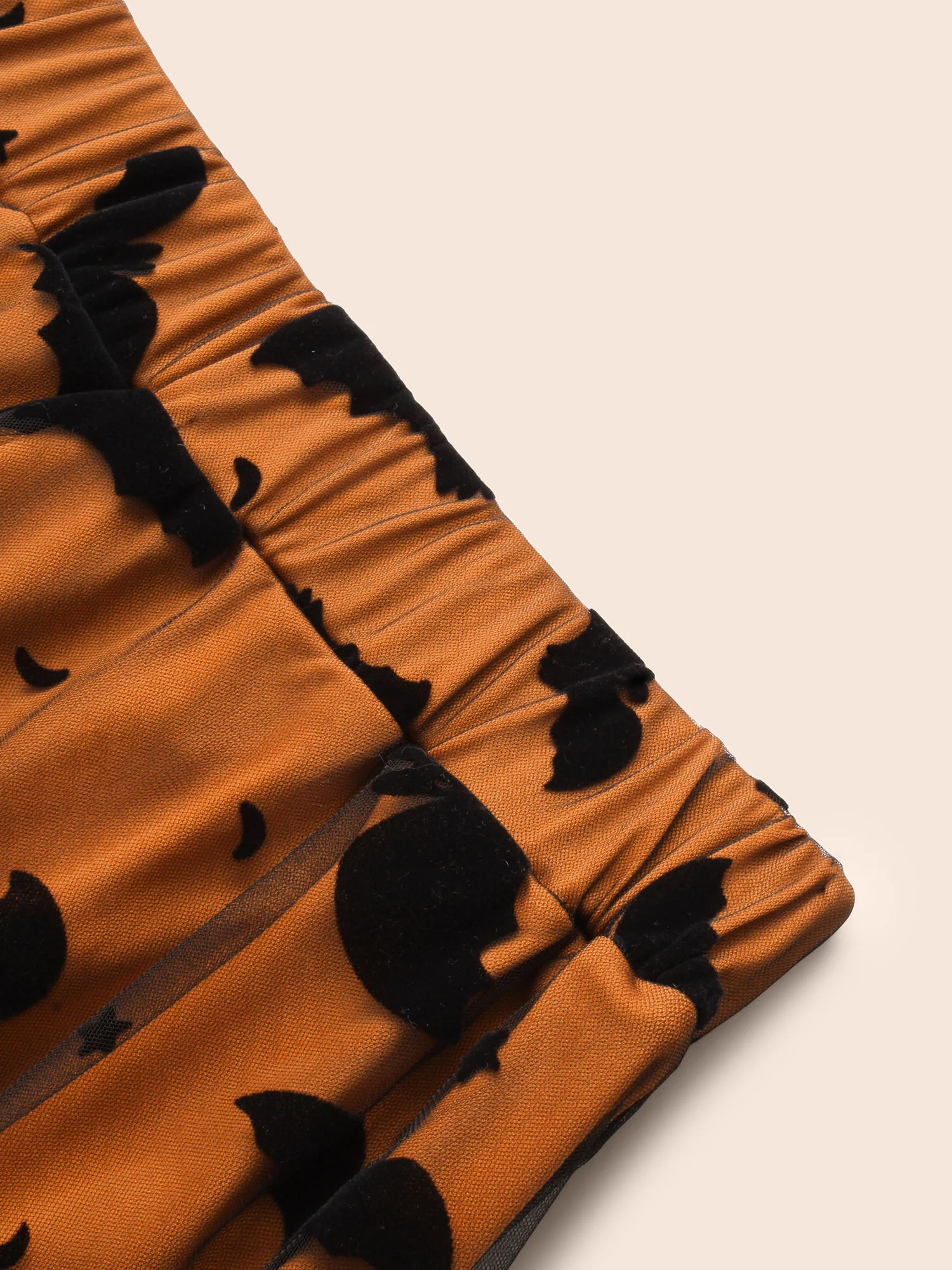 Bat Motif A-Line Midi Skirt