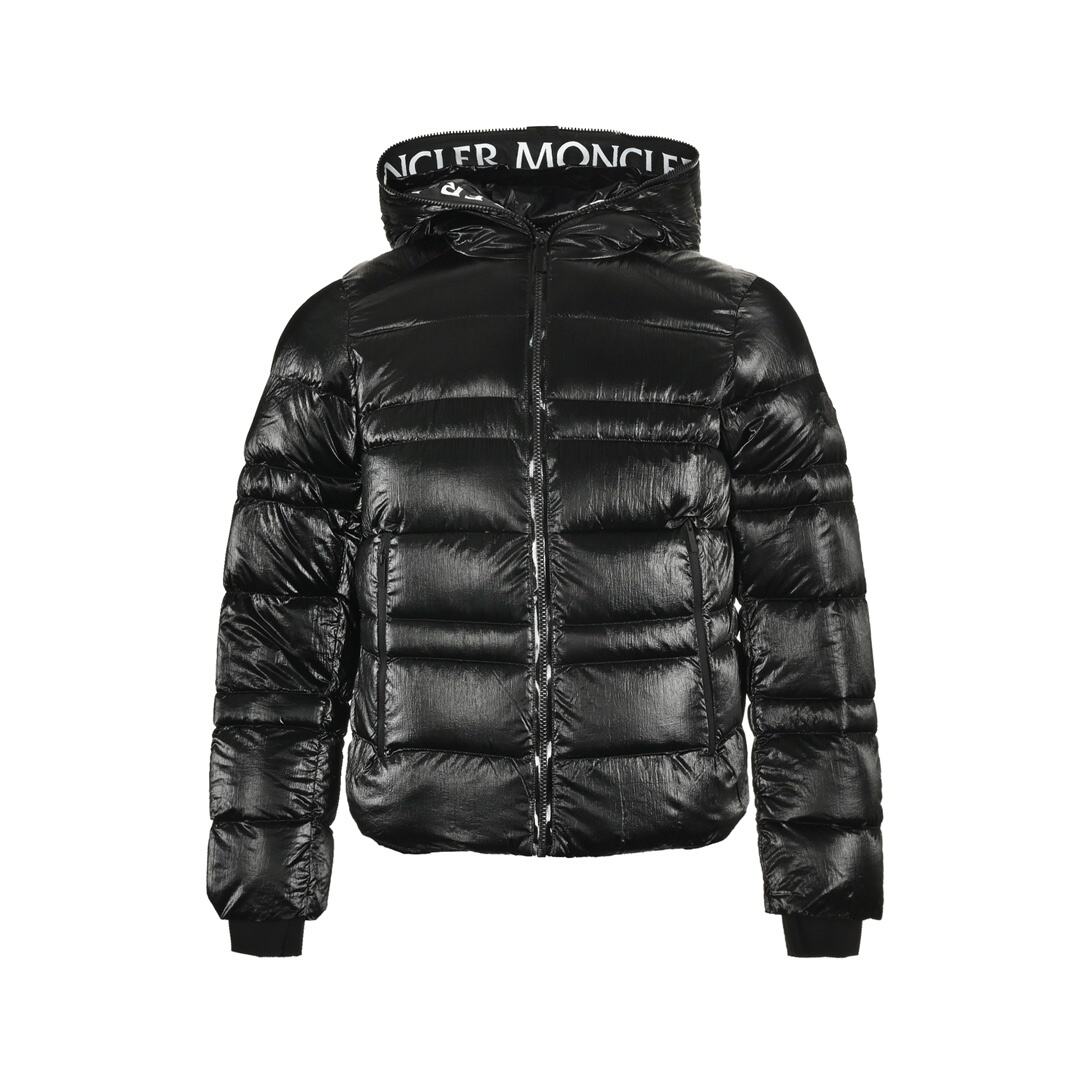 Moncler 24Fw Theron shiny hooded LOGO down jacket