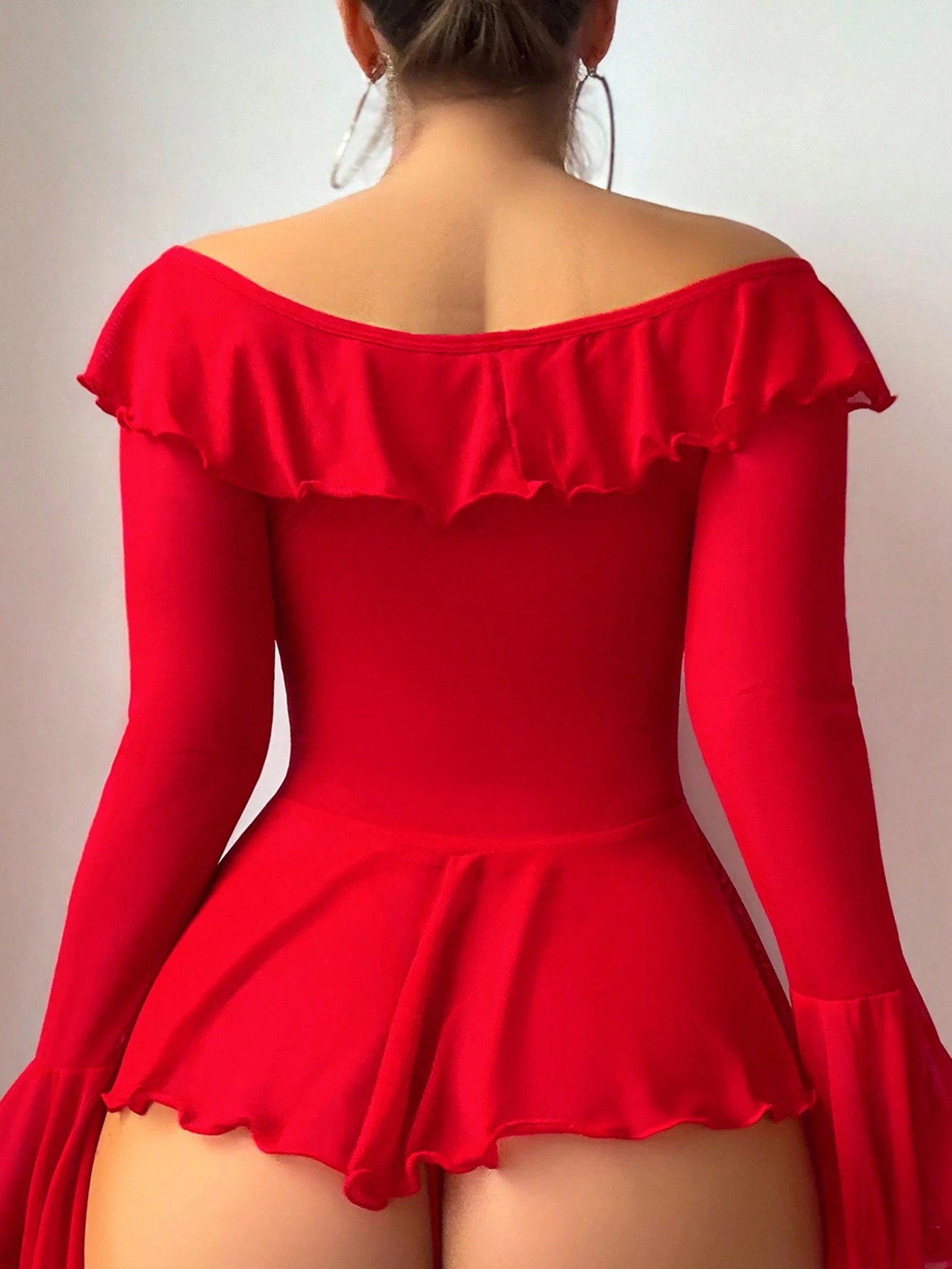 Sexy see-through mesh dress, alluring and innocent style, lingerie.