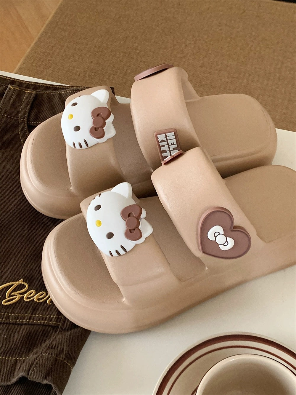 Sanrio Sandals Double Strap Waterproof EVA Chunky Slides