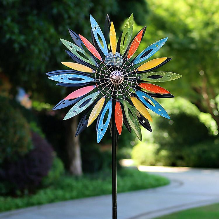 Bohemian Style Wind Spinner with Solar Lights