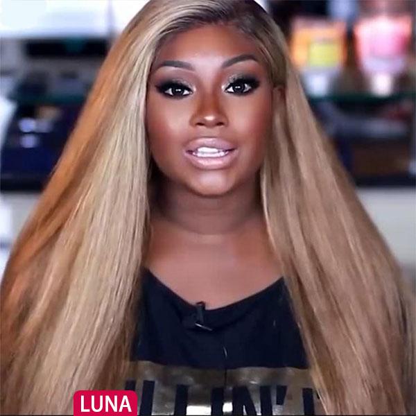 Luna N18 Lace Front Long Straight Wig for Black Women