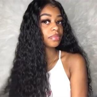 Luna A15 Feminine African American Lightly Curly Long Hair Wig