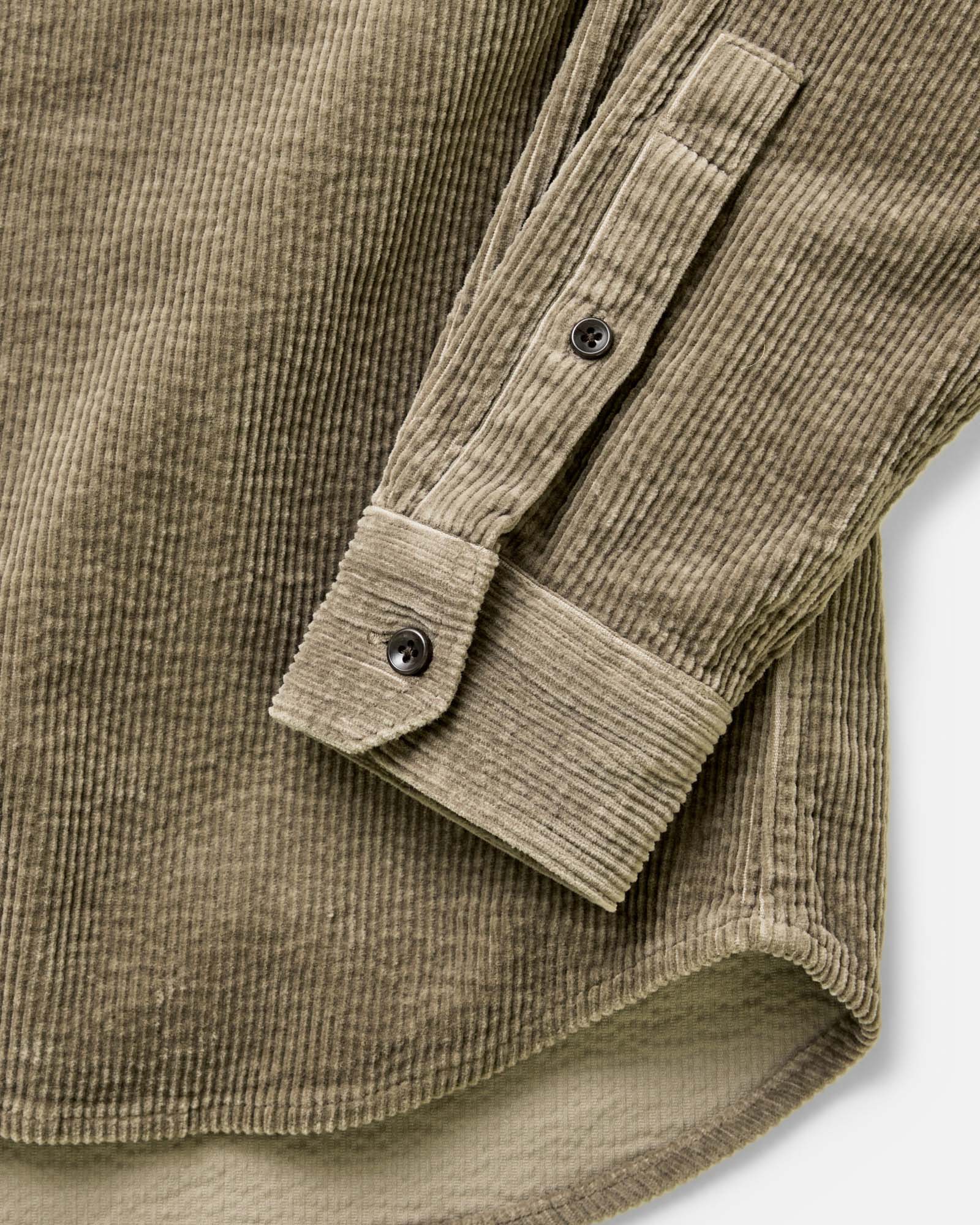 The Utility Shirt in Fatigue Olive Corduroy