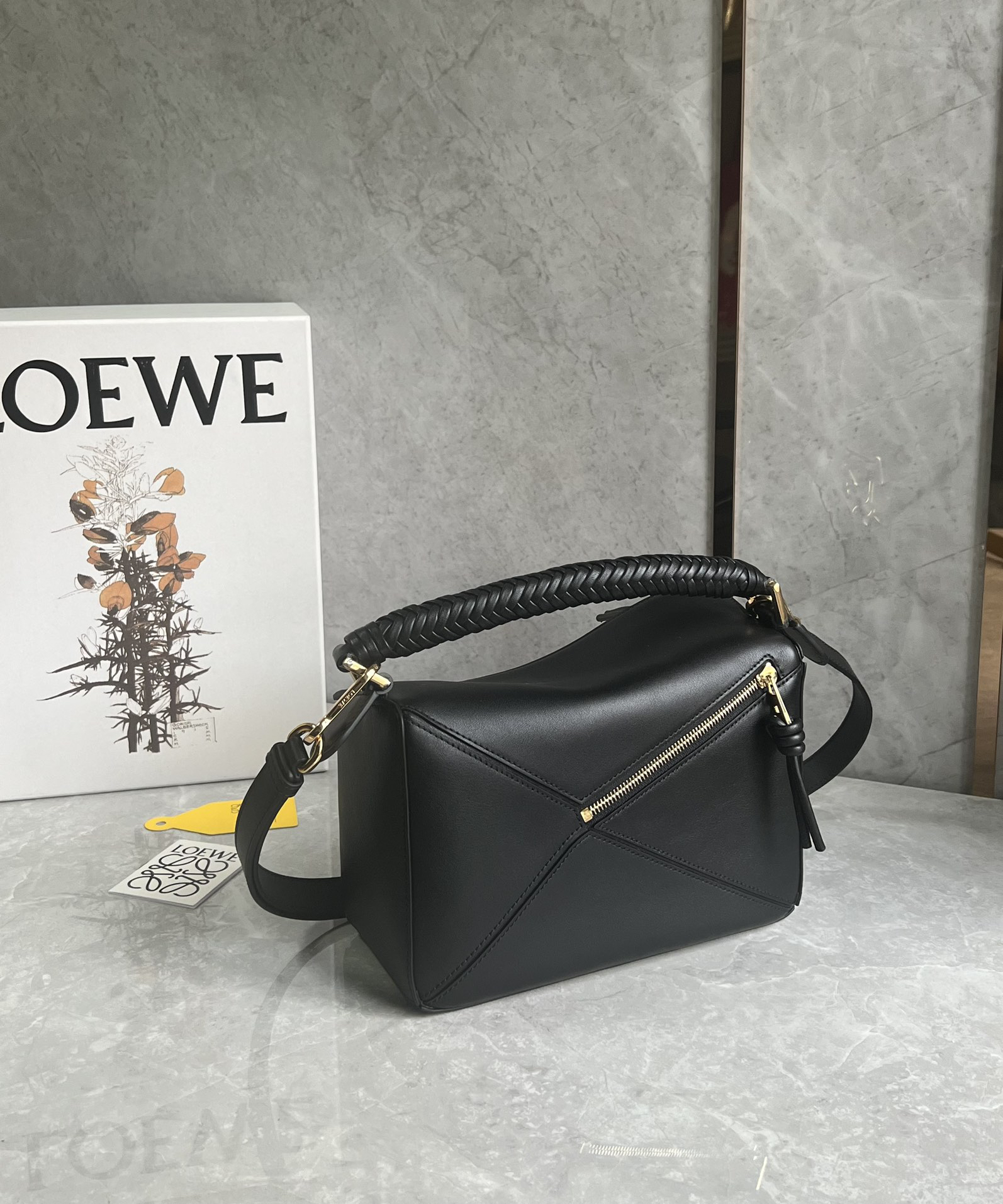 Loewe zzle bag with braided handle 0189