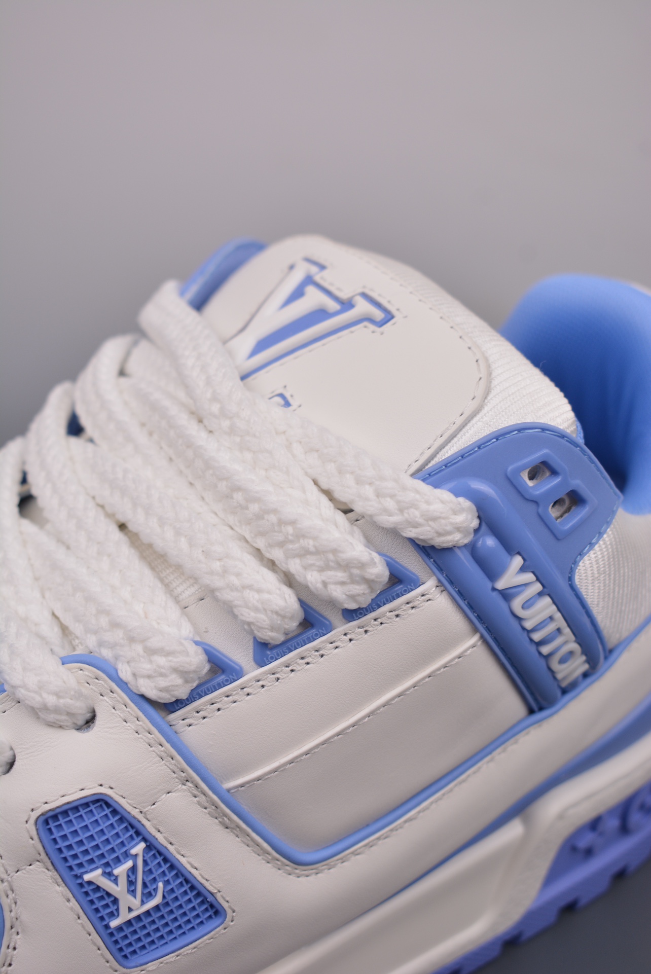 Louis Vuitton Trainer Maxi Low Sneaker White Blue Purple 1ACPQY