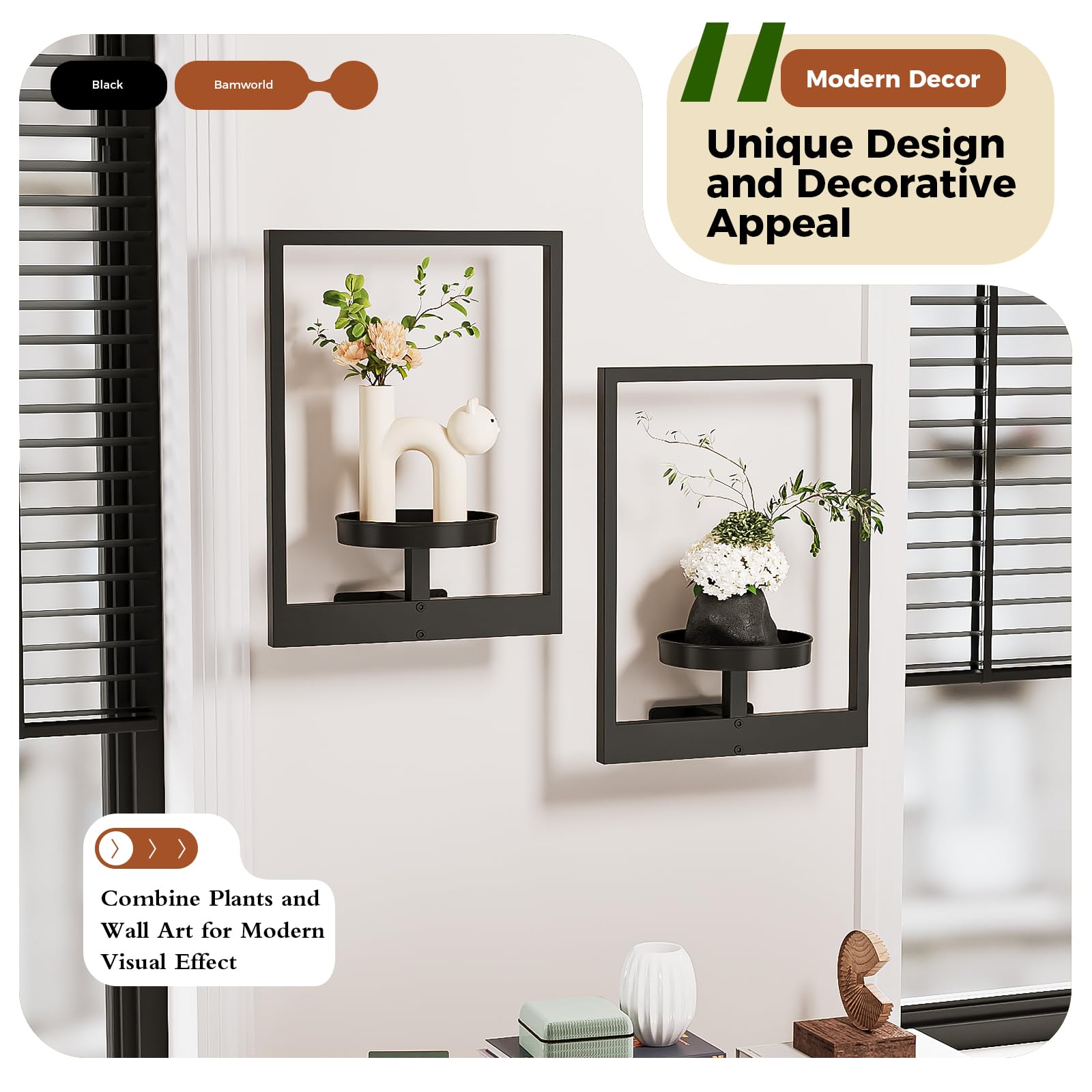 Picture Frame Wall Plant Holder Metal Plant Wall Frame
