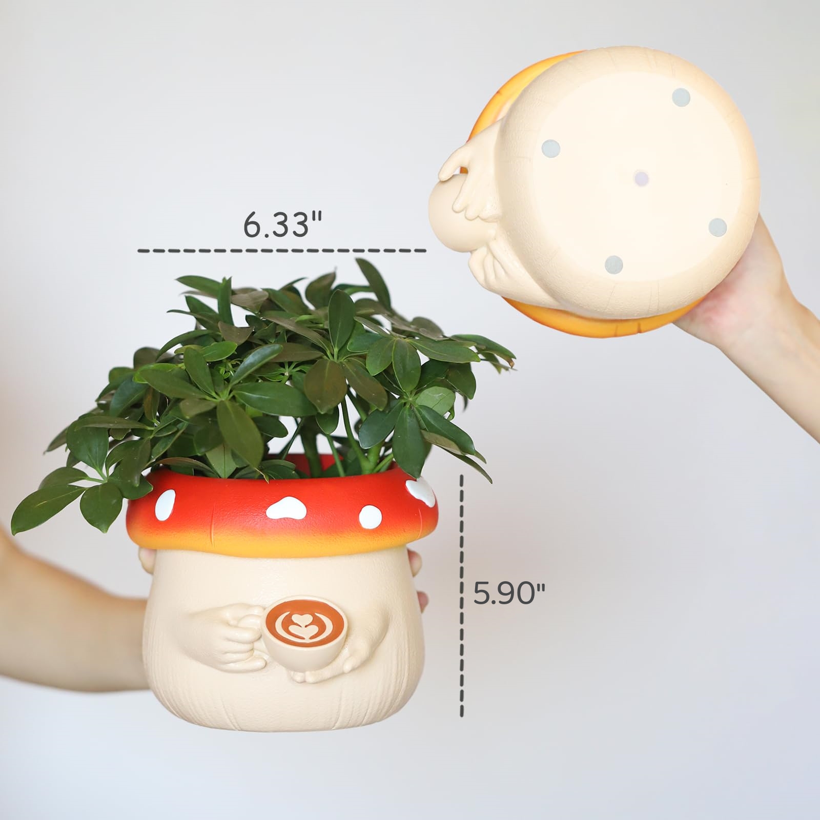 ❤️Mother's Day Sale 60% OFF❤️Cute Funny Handmade Coffee Mushroom Planter📦Free Shipping For a Limited Time