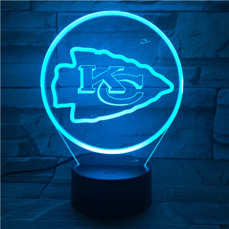 KANSAS CITY CHIEFS 3D LED LIGHT LAMP
