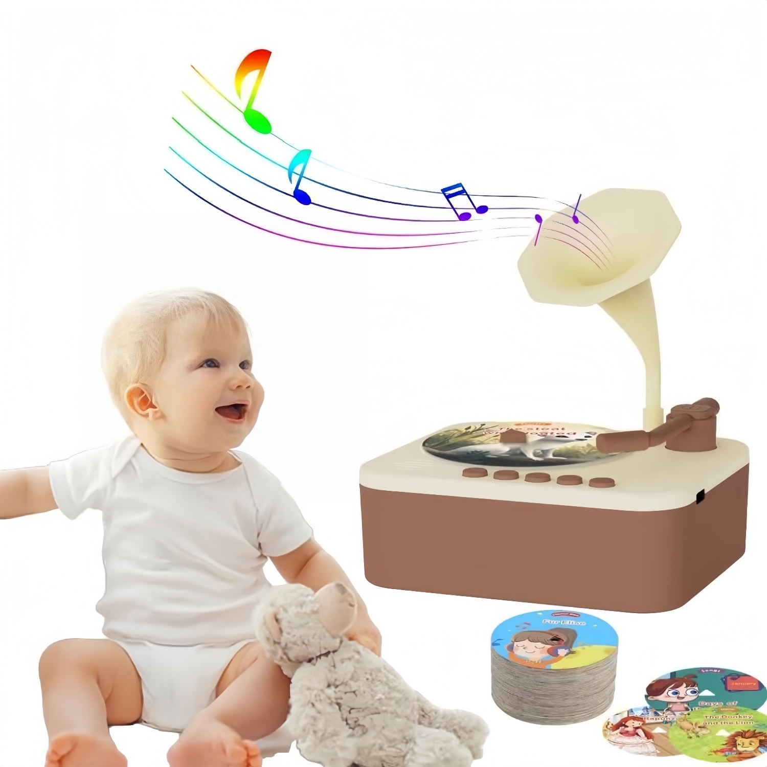 🏆Flash Sale⚡Kids Phonograph with 96 Cards