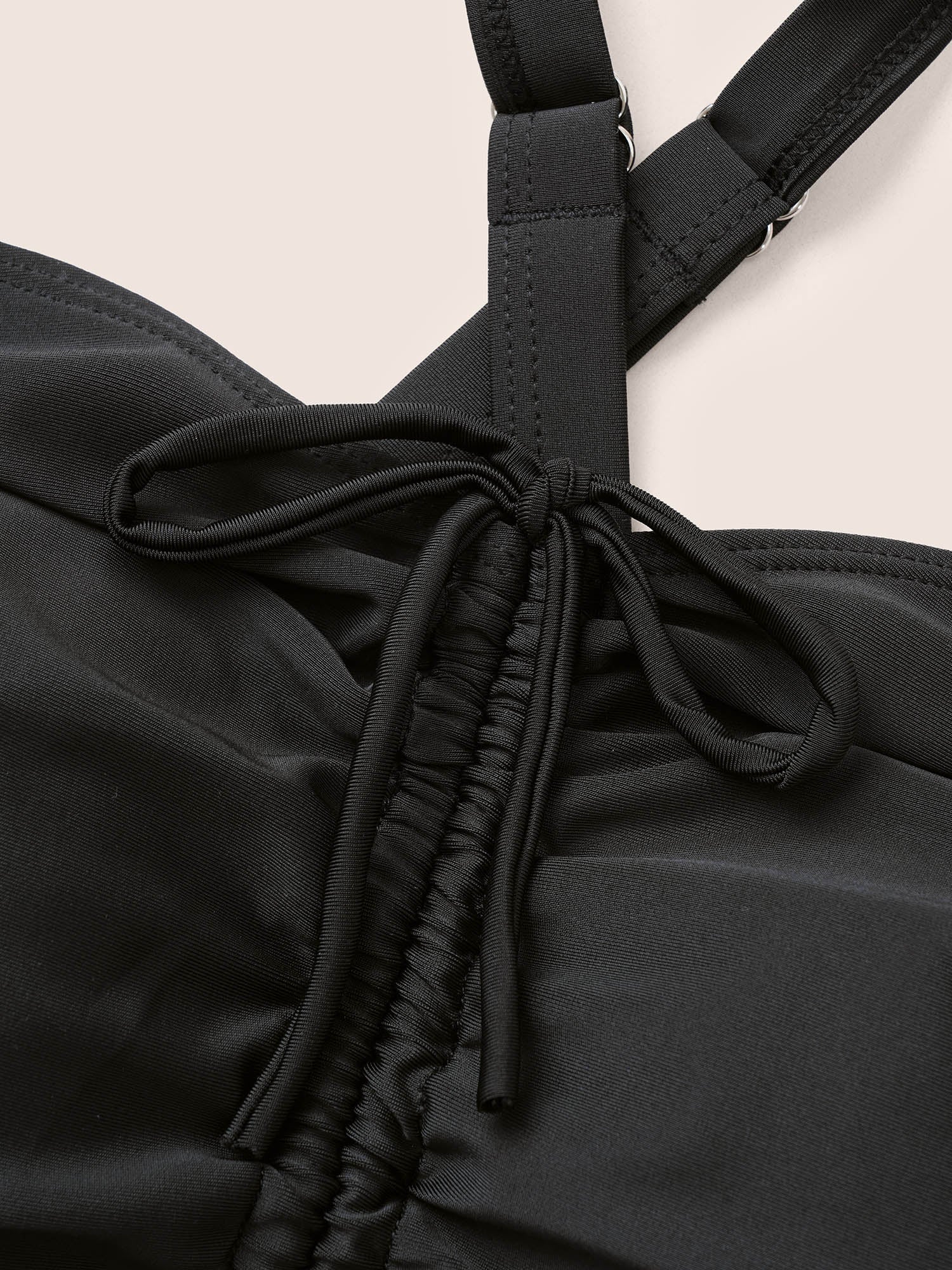 Tropical Ruched Ties Hanky Hem Crisscross Swim Dress