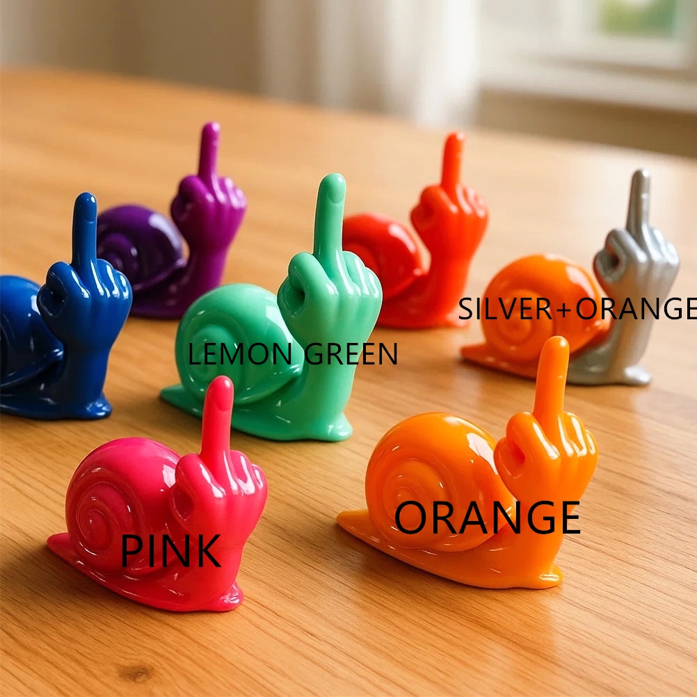 Funny middle finger snail