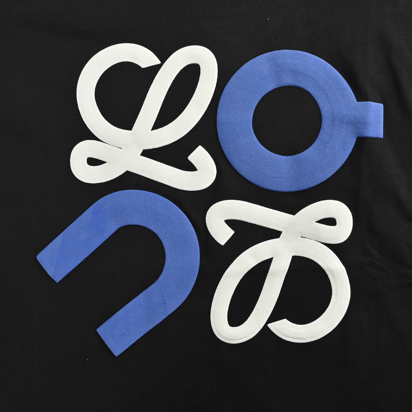Loewe 25ss suede foam printed logo short sleeve