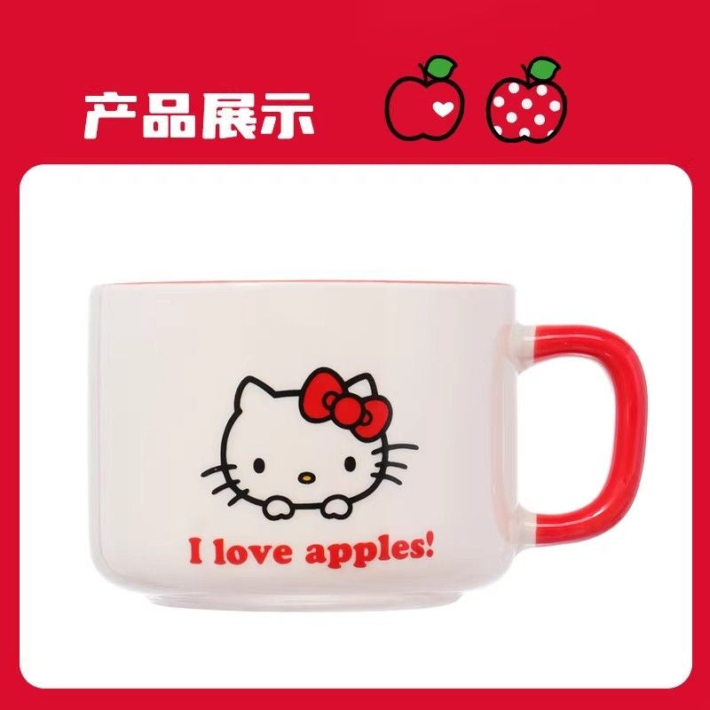 Hellokitty 50th Anniversary Ceramic Coffee Mug Cup with Saucer