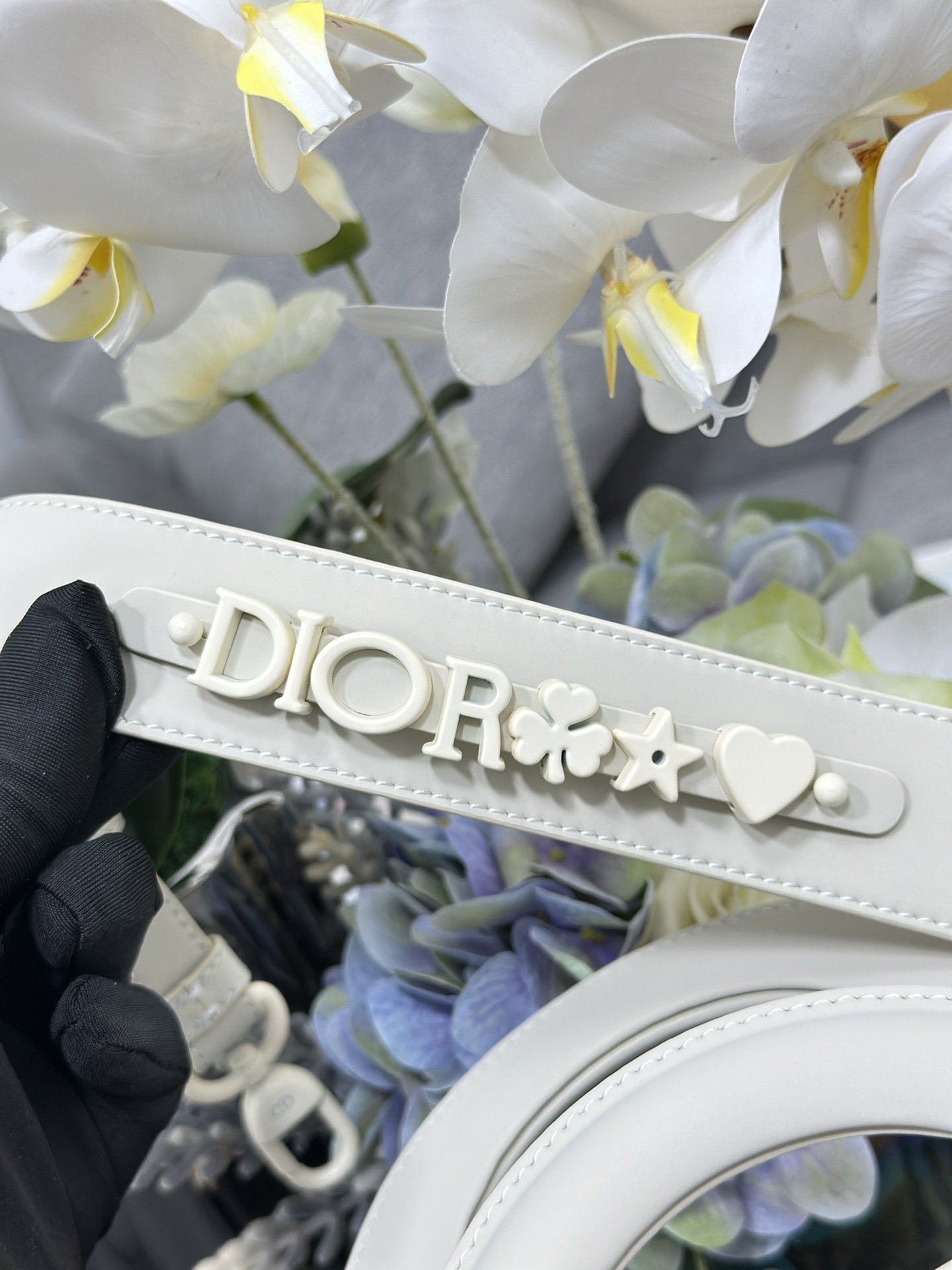 Dior Lady Dior My Four-grid Frosted Badge Lady Dior Bag M0538