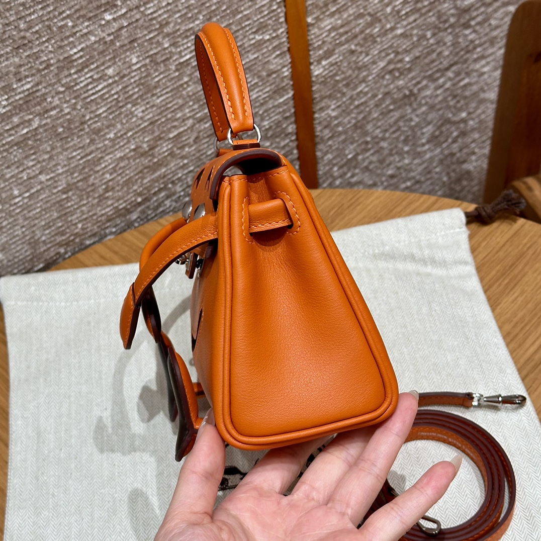 Hermes Kelly doll 93Orange (handmade to order)