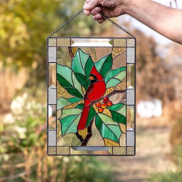 ⏰Last Day Promotion - 50% OFF⏰ Cardinal Stained Glass Window Panel🦜🦜 - Buy 2 Get 10% Off & Free Shipping