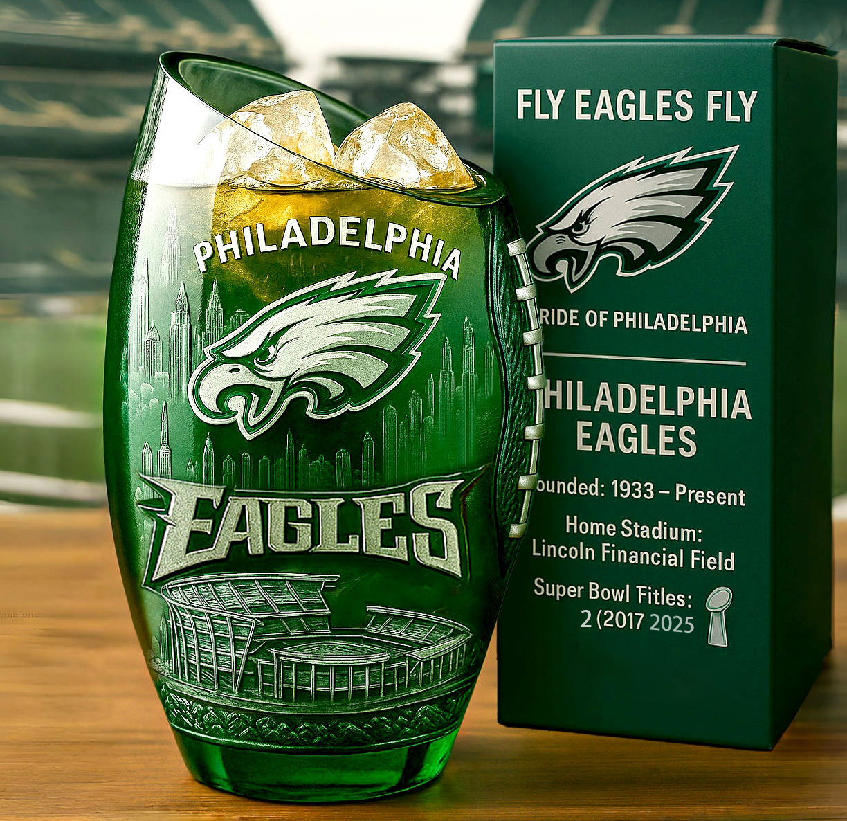 Eagles Football Whiskey Glass