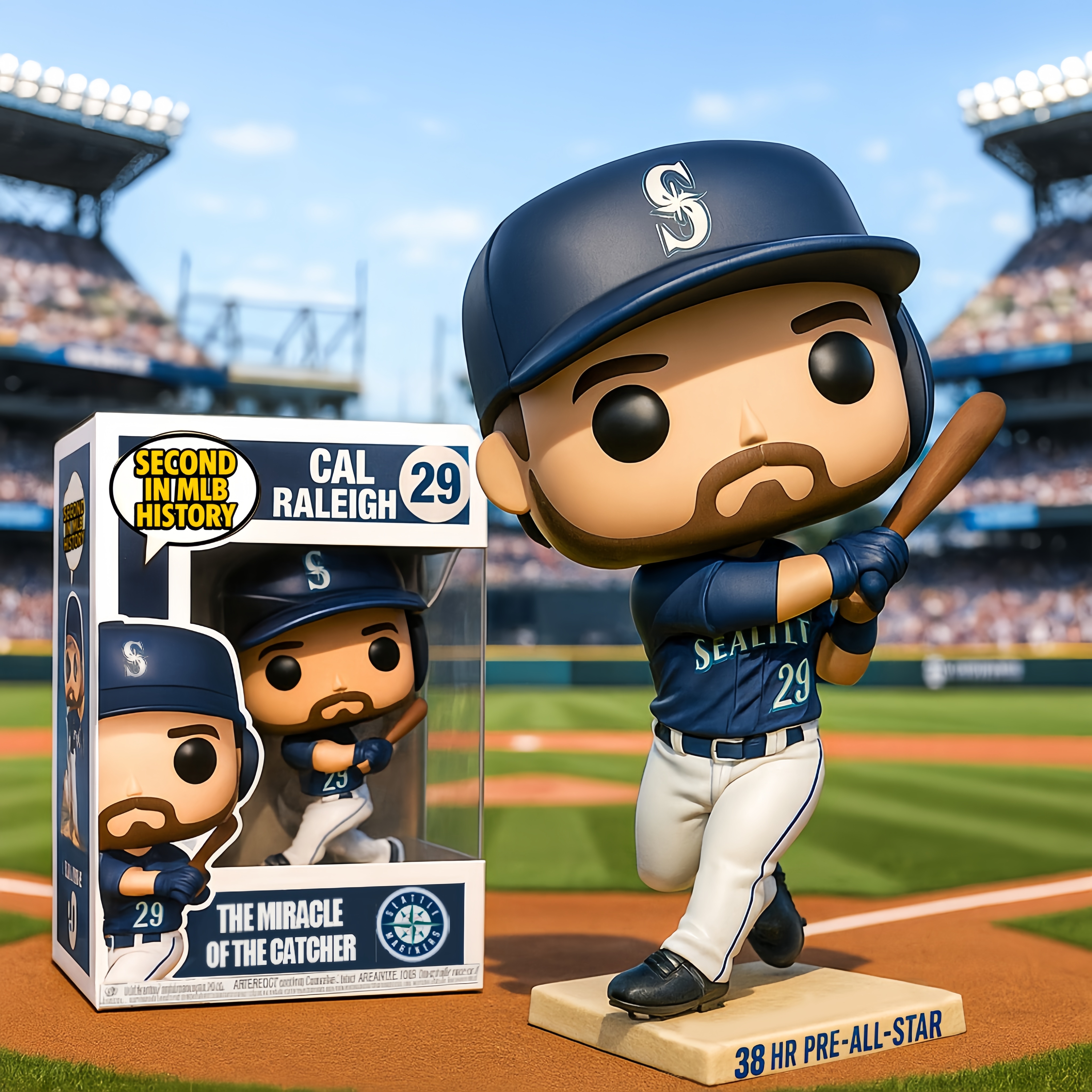 CAL RALEIGH – 38 HR PRE-ALL-STAR RECORD POP! FIGURE