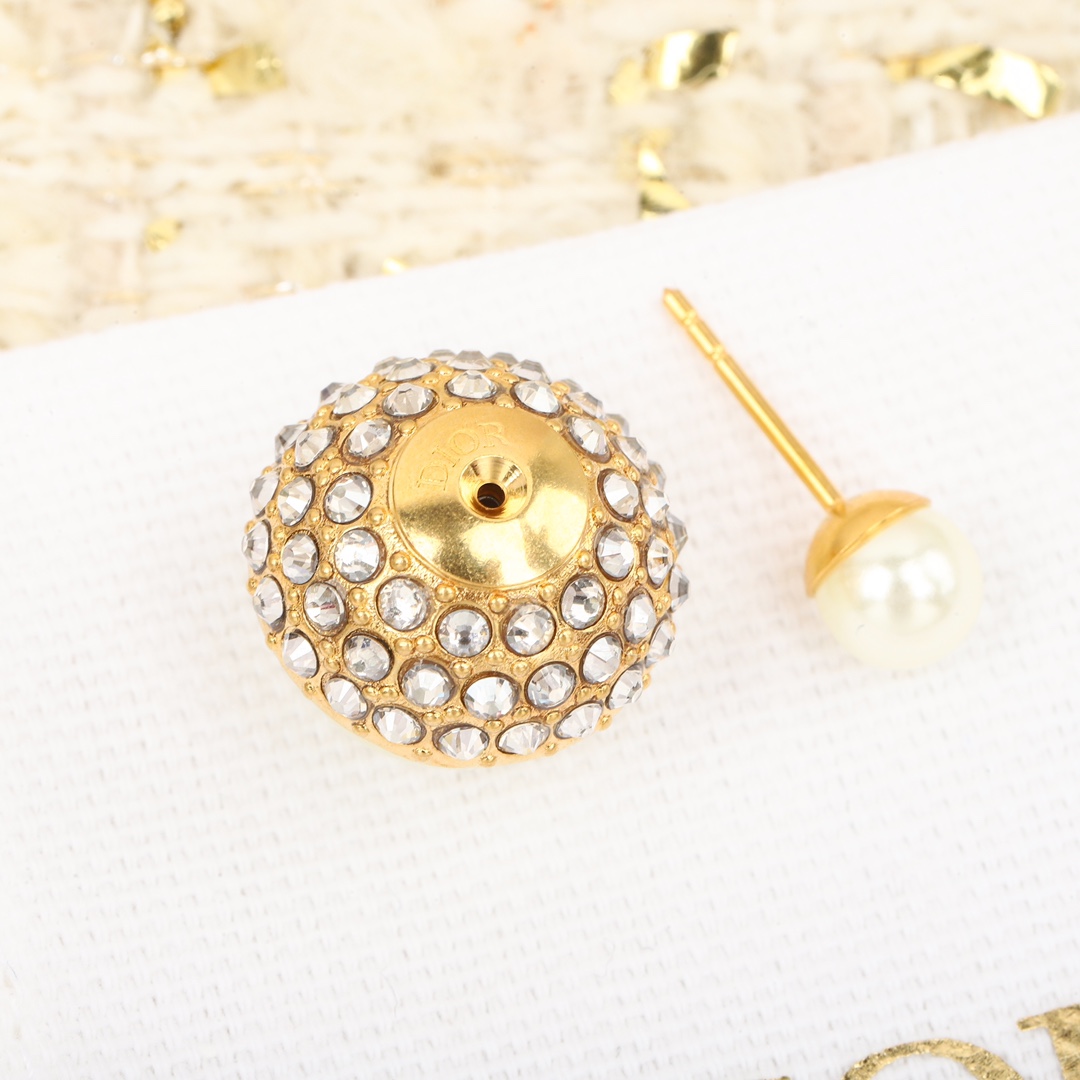 Dior Pearl and Diamond Earrings