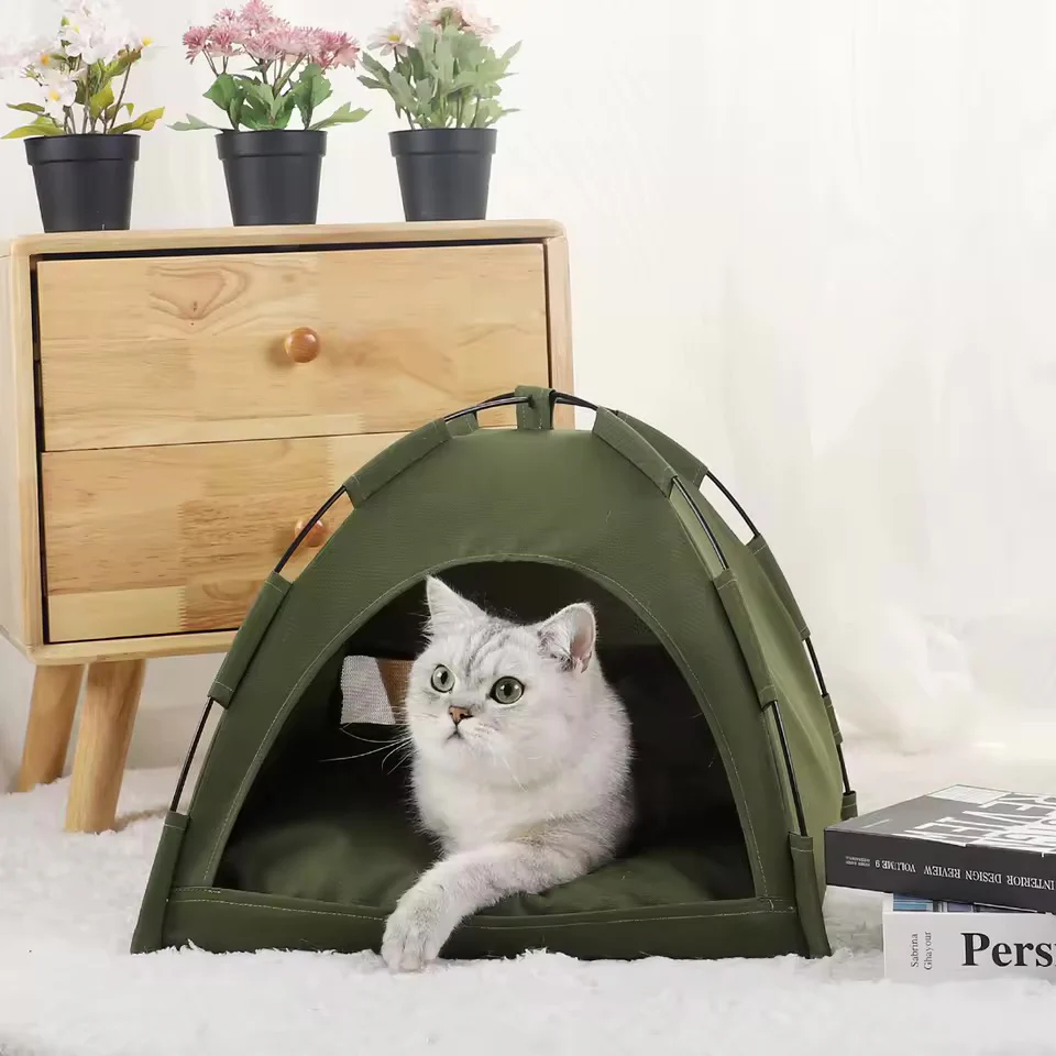 Cozy Cat & Dog Tent 🐾 | Portable Pet Hideaway for Cats & Small Dogs