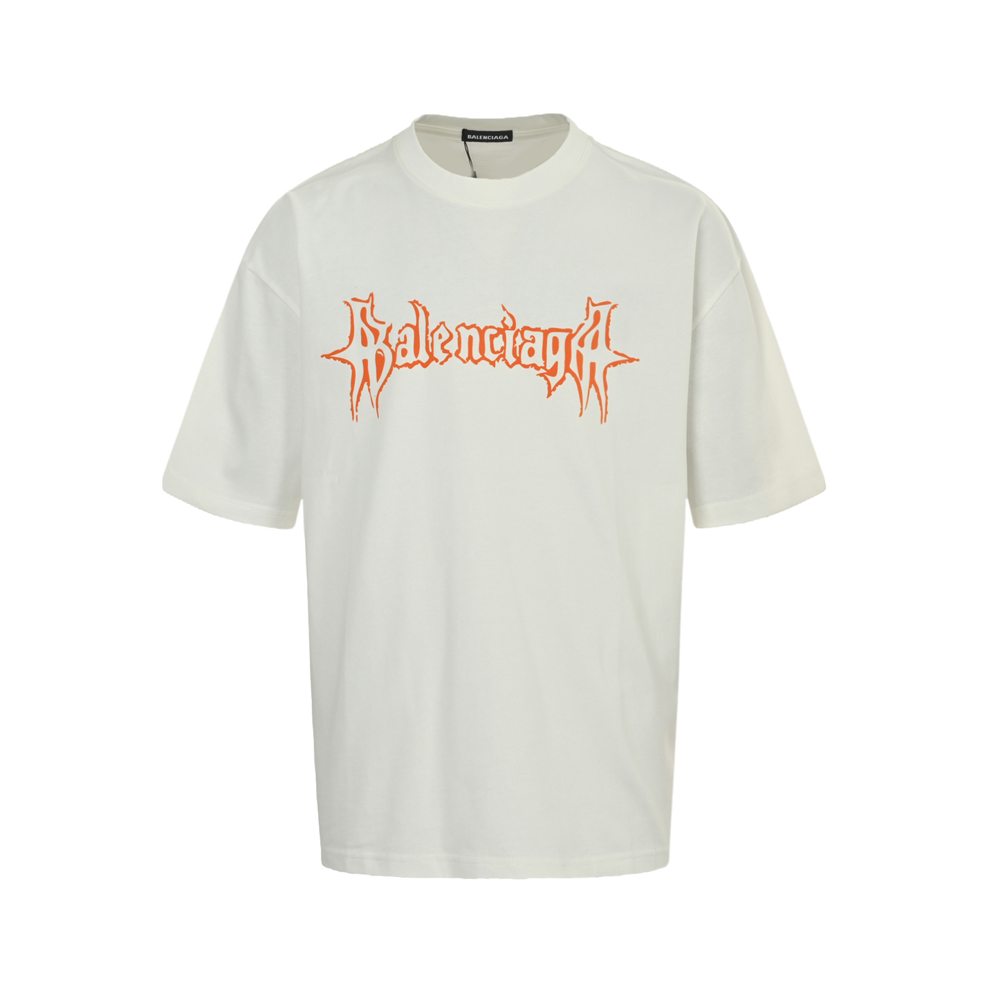 Balenciaga 25ss Sanskrit letters flocked print short sleeves