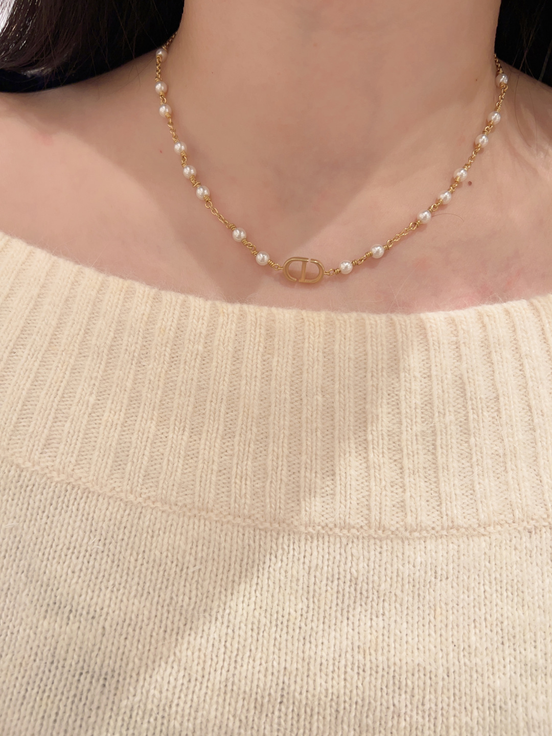 Dior CD Pearl Necklace