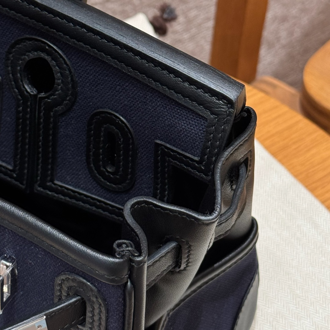 Hermes Birkin cargo 7UBlue navy89noir (handmade to order)