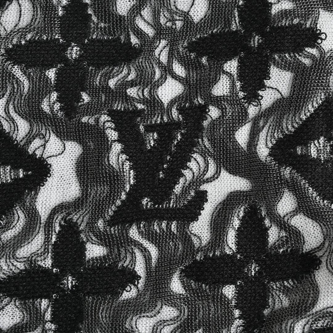 Louis Vuitton 23ss double mesh jacquard monogram short sleeves
