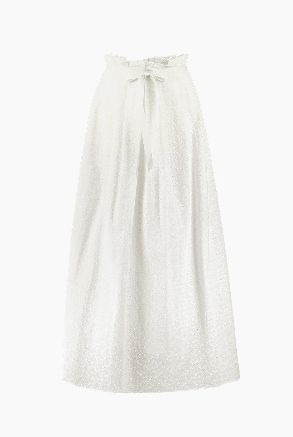 Maxi falda en tono blanco con cinta