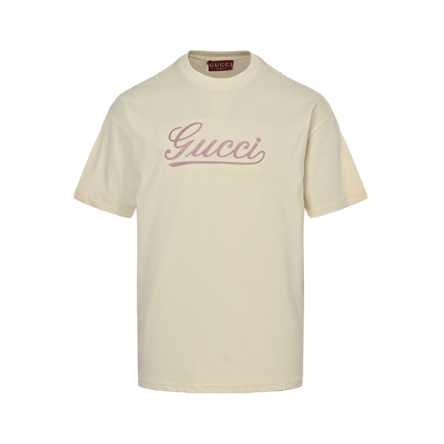 Gucci 25ss short sleeve with cursive logo embroidery