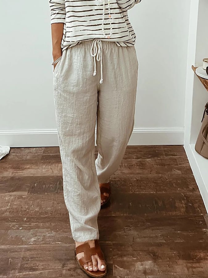 Women's Casual Cotton and Linen Pants