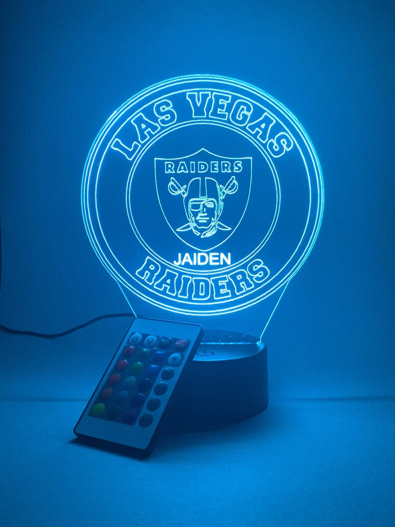 LAS VEGAS RAIDERS 3D LAMP PERSONALIZED