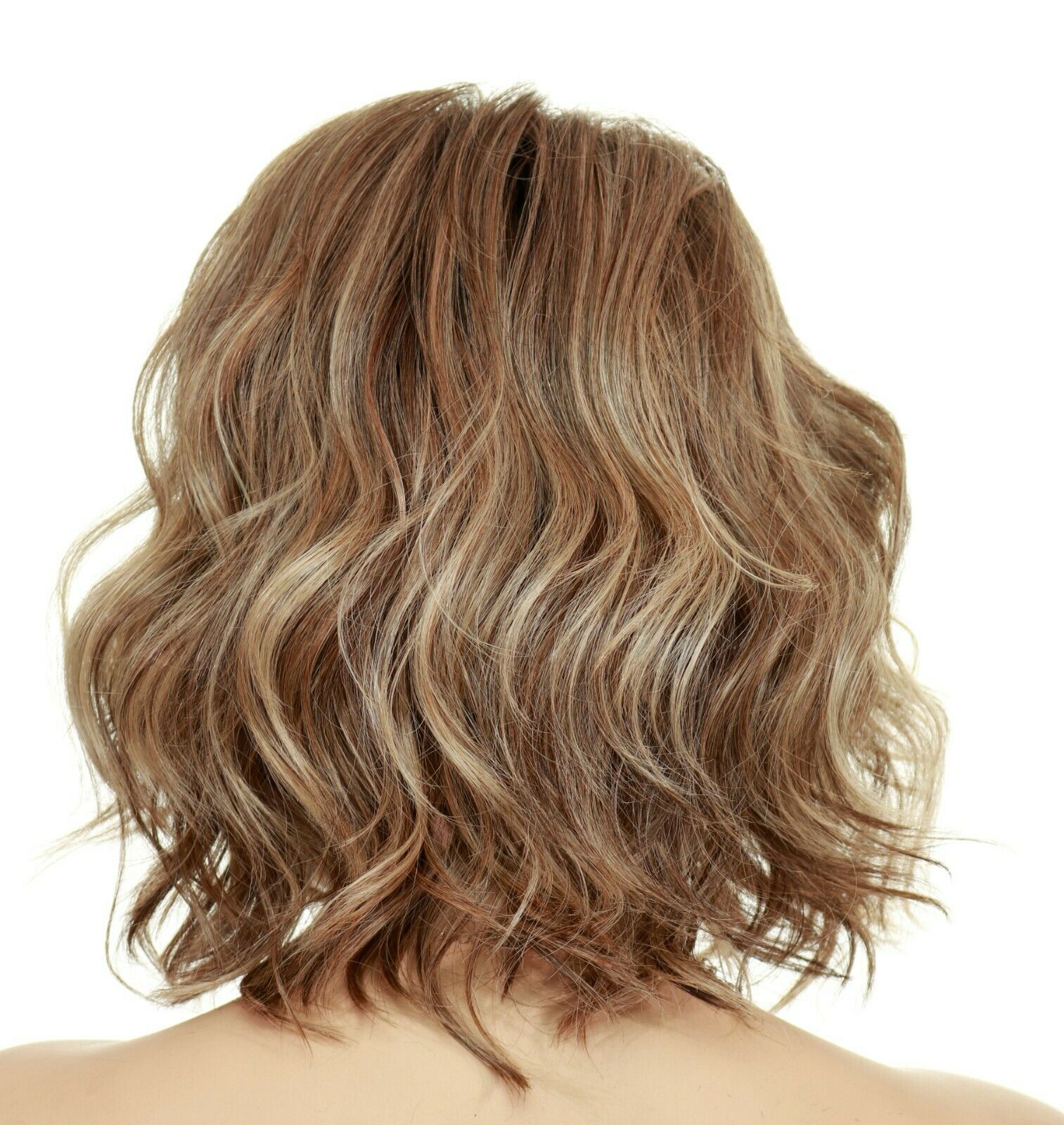 Wavy Hand Tied Copper Wigs 14