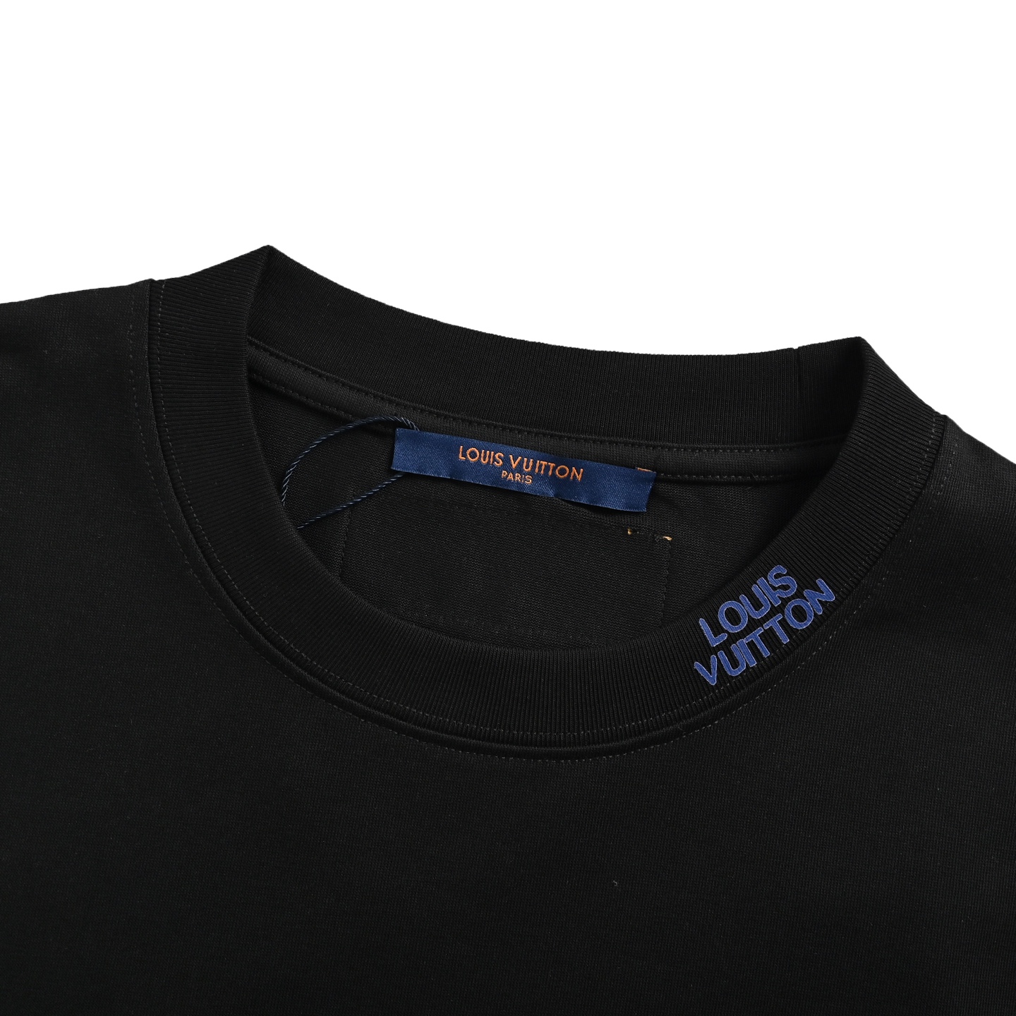 Louis Vuitton 25 blue lettering logo print short sleeves