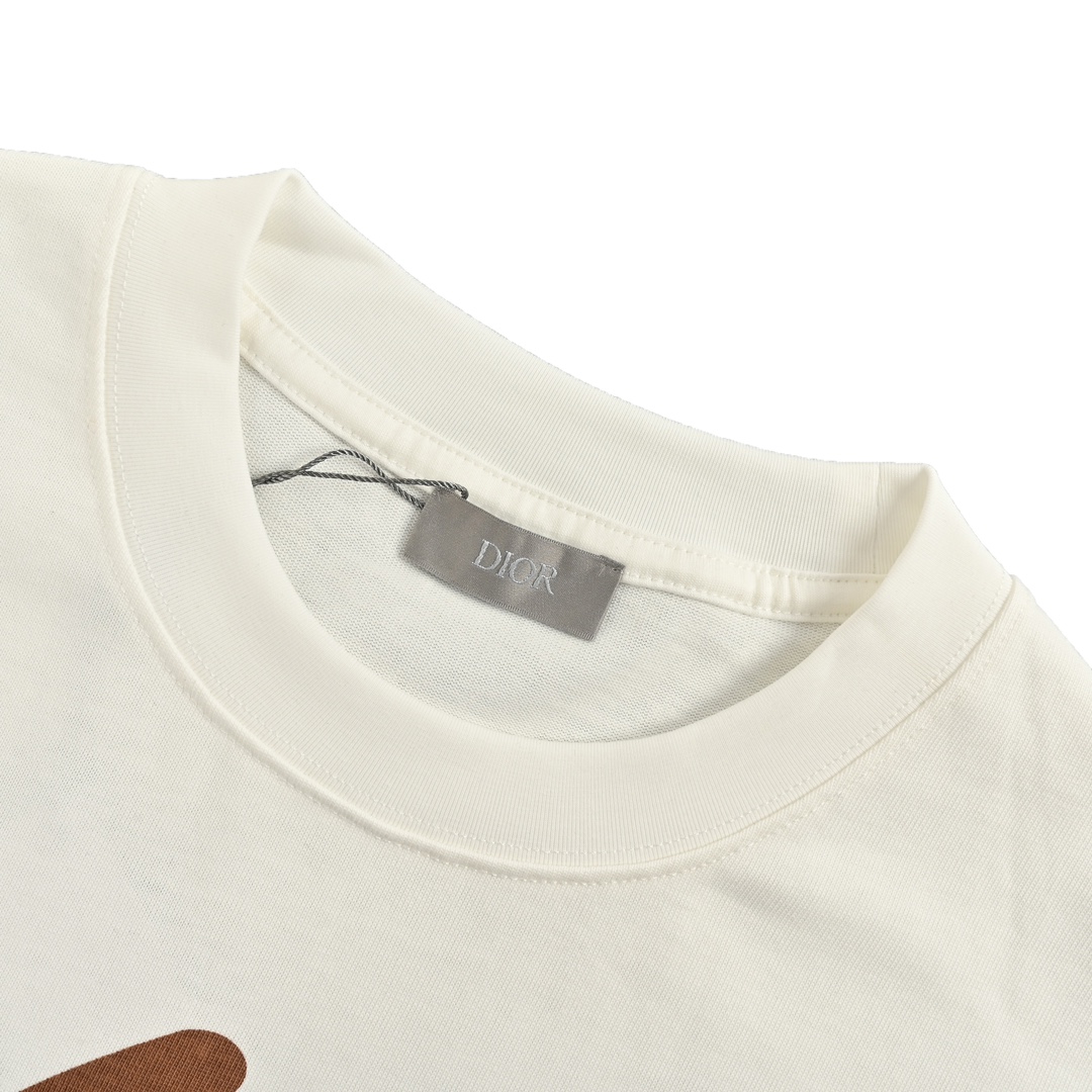 Dior 24ss lettering logo print short sleeves
