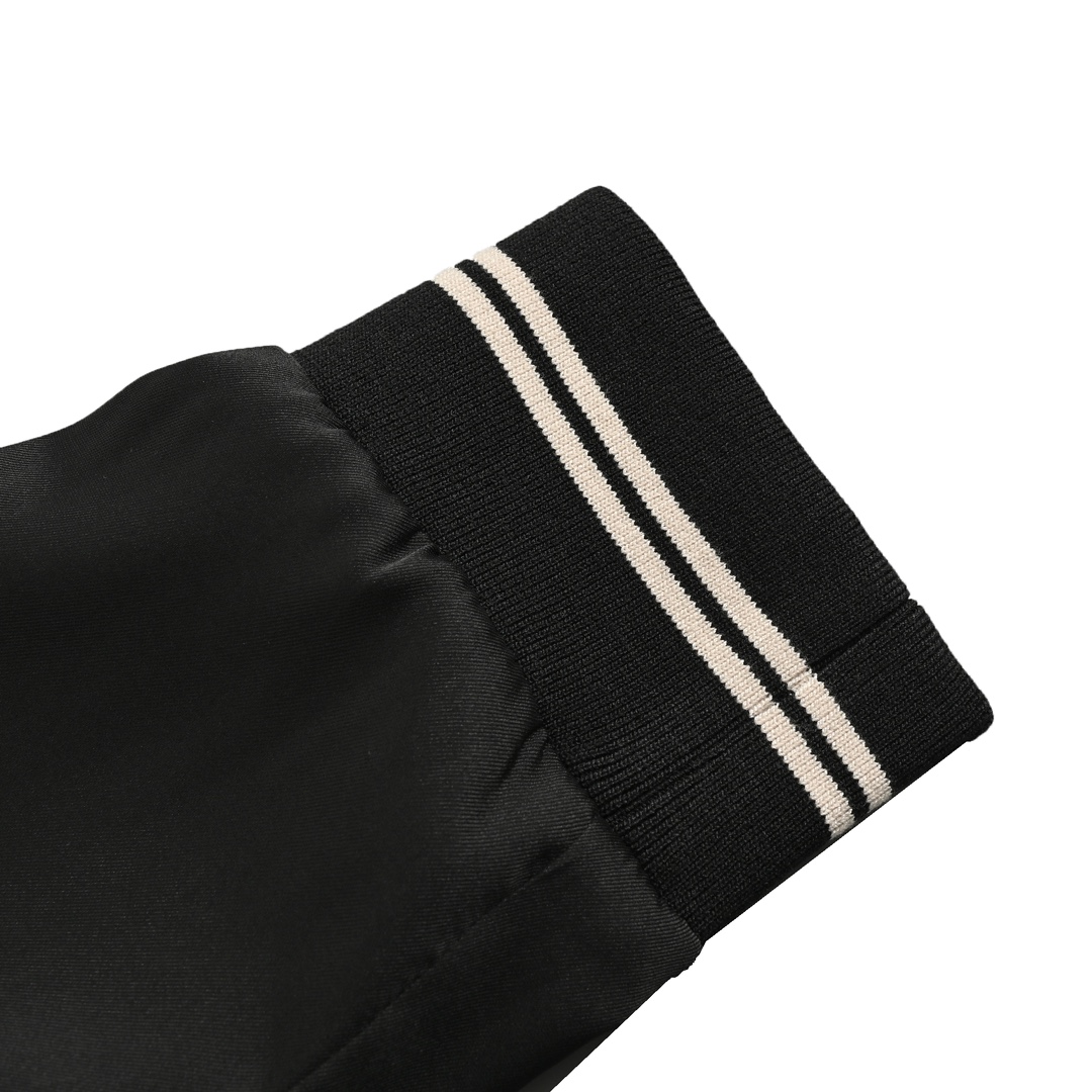 Prada 24ss silk webbing hem hooded jacket
