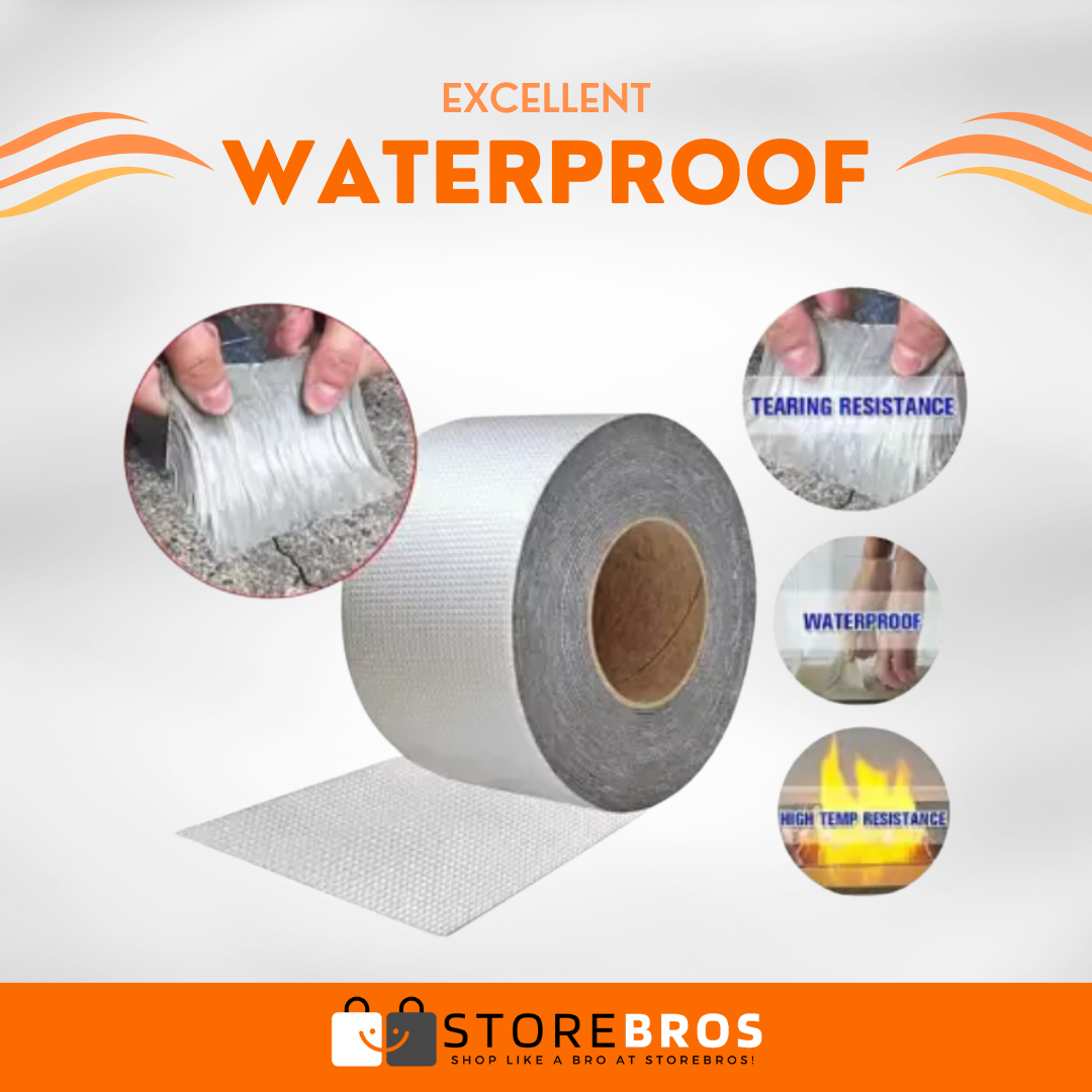 (🔥Father's Day Hot Sale-Save 50%OFF)-Professional Waterproof Butyl Rubber Tape External Aluminium Foil (5cm X 10meter)-BUY 1 GET 1 FREE