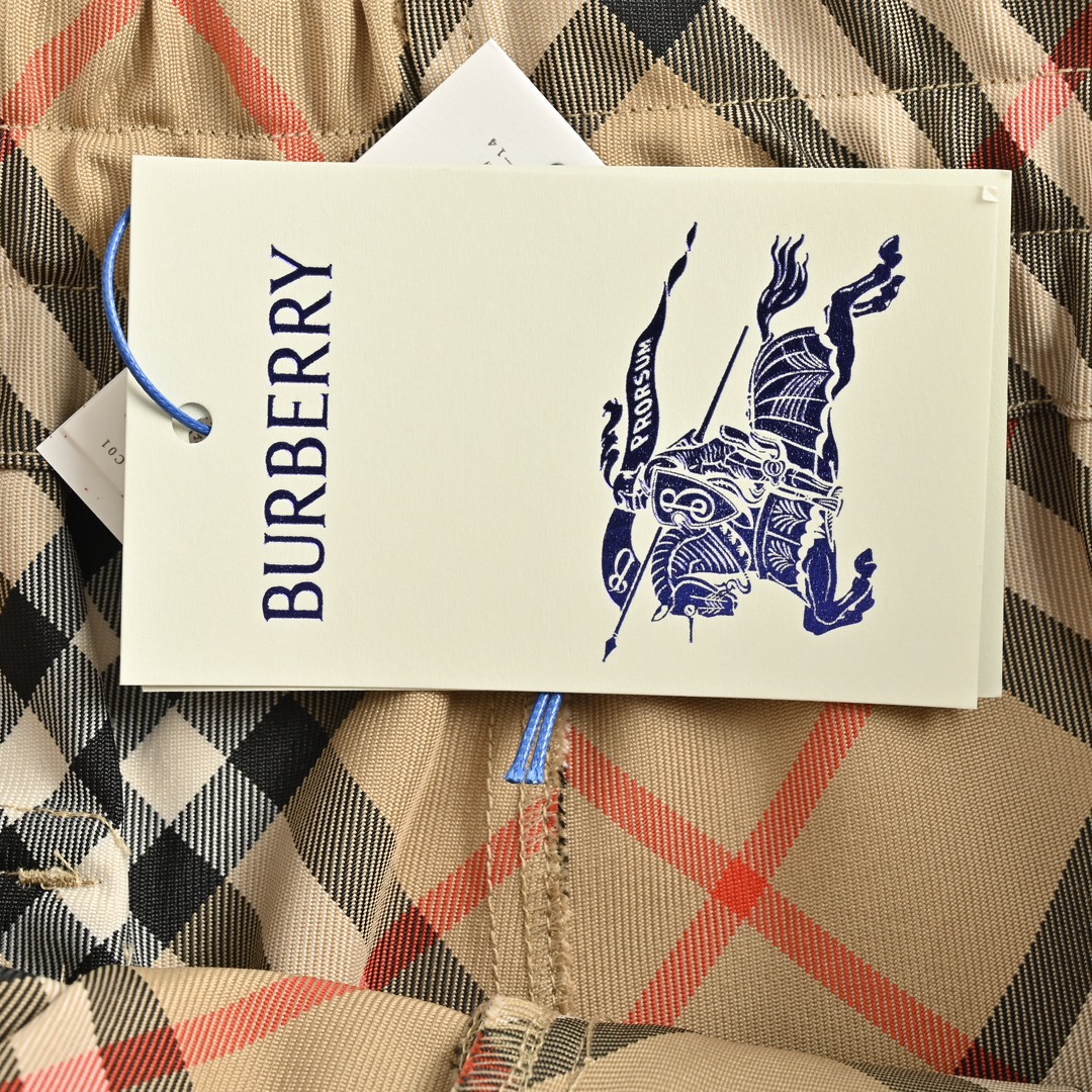 Burberry 24Fw Warhorse Embroidered Check Trousers