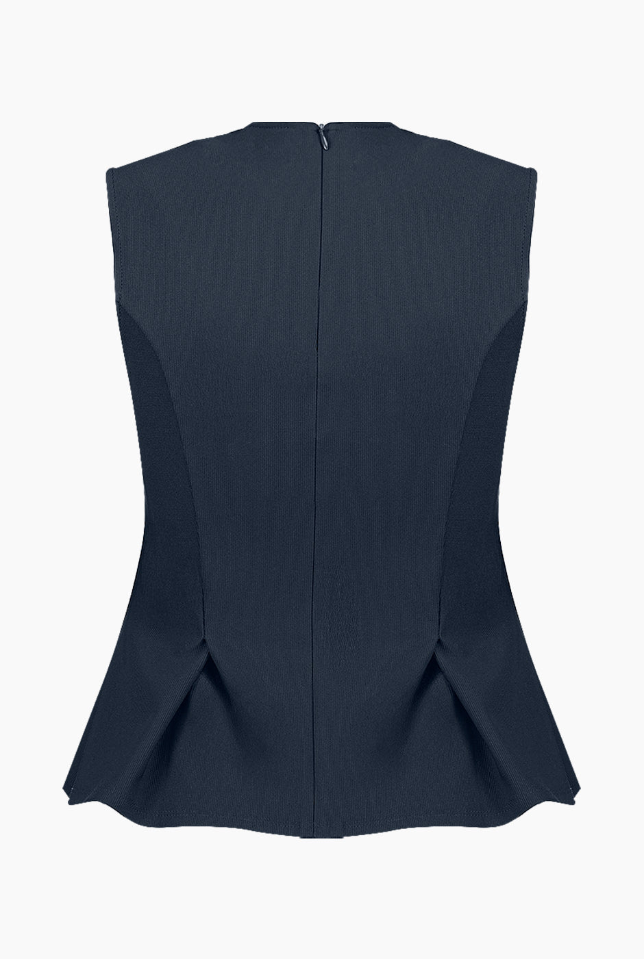 Blusa tipo peplum sin mangas