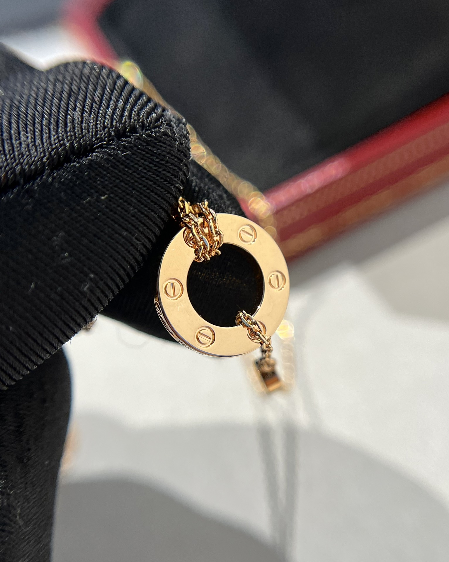 Cartier r Love series small cake necklace