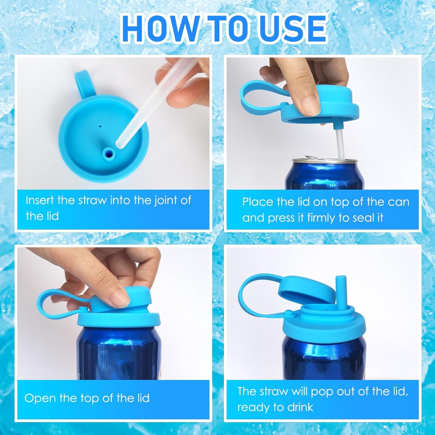🔥On sale🔥Reusable jar lid with straw