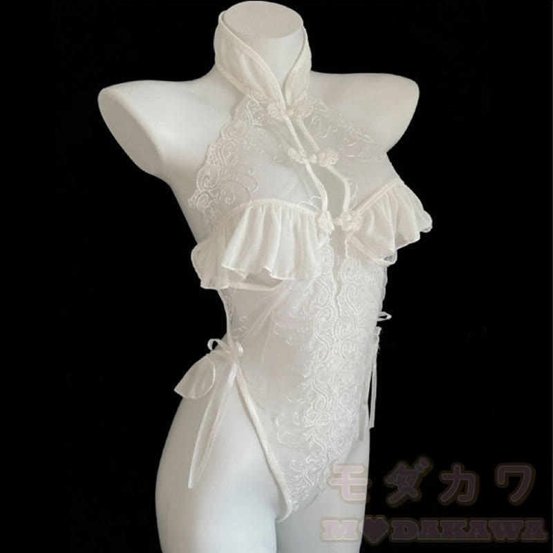 Lace See-through Hollow Out Jumpsuit Lingerie