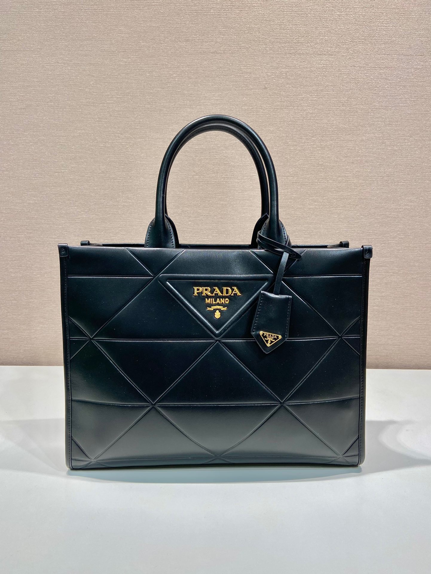 Prada Triangular Diamond Tote Bag Medium 1BC378